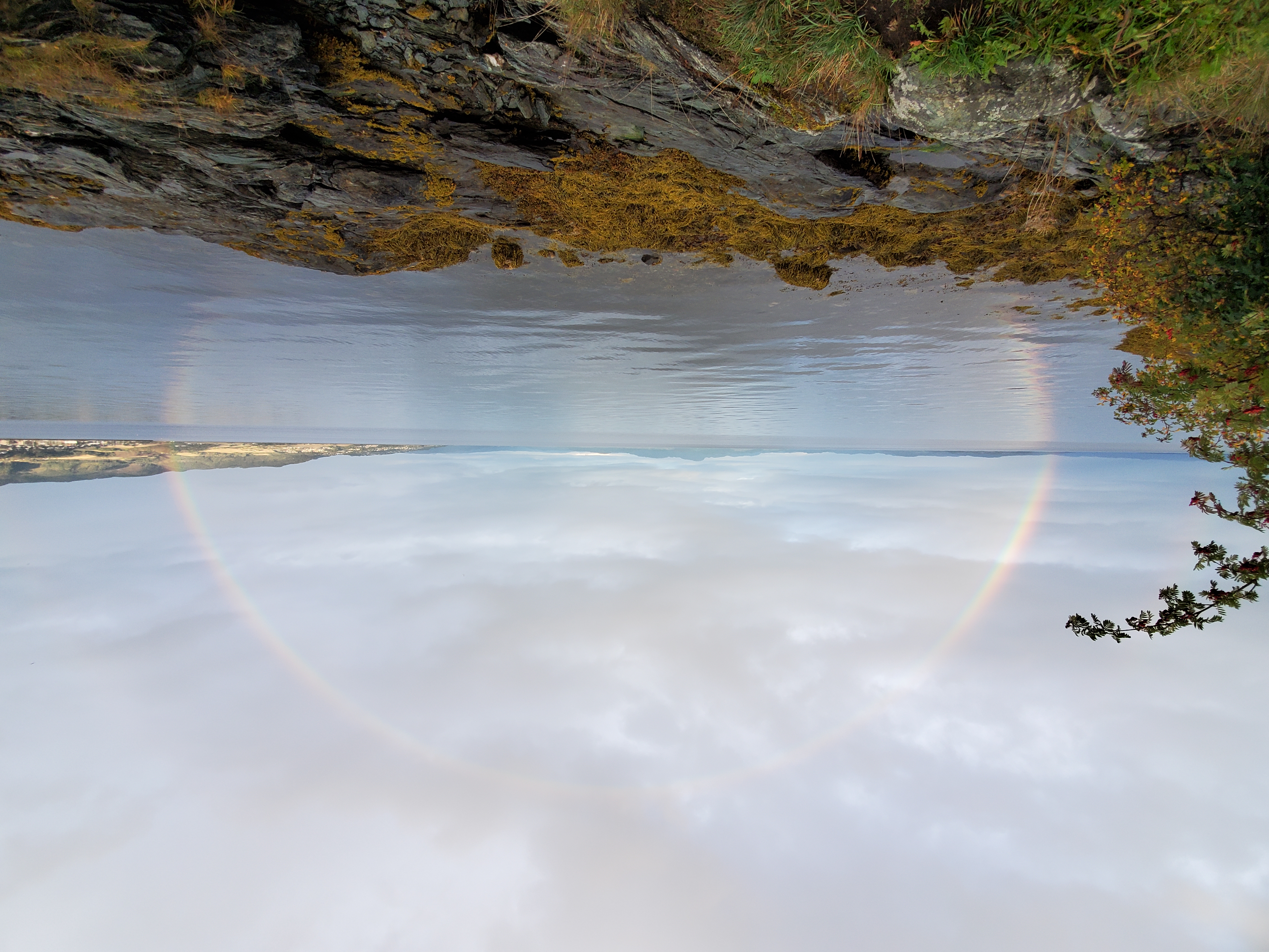 Rainbow over Trondheim fjord